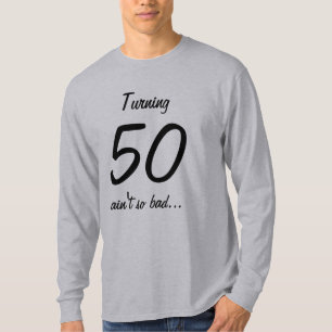 Roterande 50 är inte så citationstecknet för t shirt