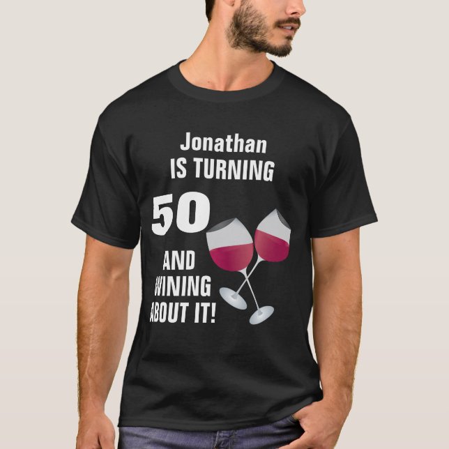 Roterande 50 och Wining om den, personlig T-shirt (Framsida)