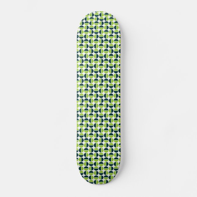 Roterande cirklar - Gröntens skuggor Skateboard Bräda 20,5 Cm (Framsida)