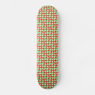 Röterande cirklar - röd och grön skateboard bräda 20,5 cm