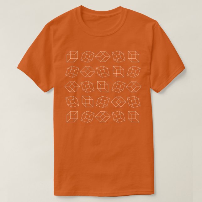 roterande fyrkanter t shirt (Design framsida)
