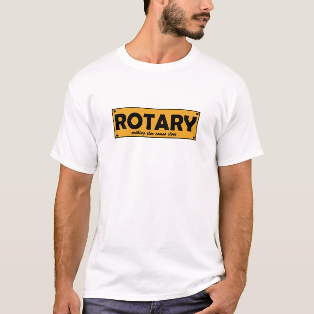 Roterande kommer ingenting annars tätt tallrikar tee shirt (Framsida)