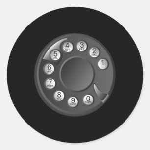 Roterande Mobil Halloween-telefonnummer Runt Klistermärke