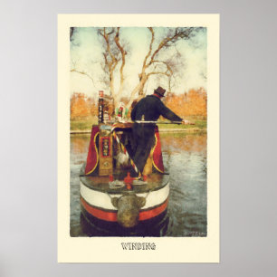 Roterande omkring på kanalen poster