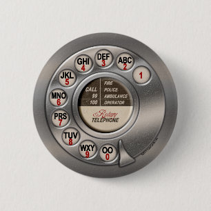 Roterande telefon för vintage knapp