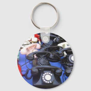 Roterande telefon nyckelring