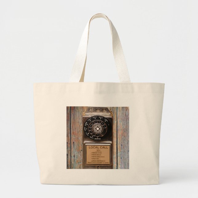 Roterande telefonantik betalar mobilt tåligt jumbo tygkasse (Framsidan)