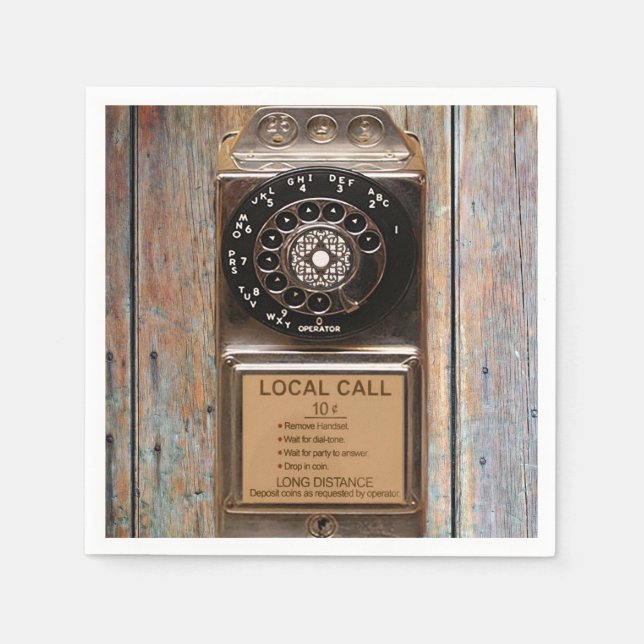 Roterande telefonantik betalar mobilt tåligt pappersservett (Framsidan)