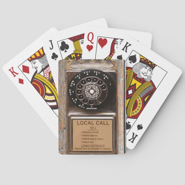 Roterande telefonantik betalar mobilt tåligt spel kort (Baksidan)