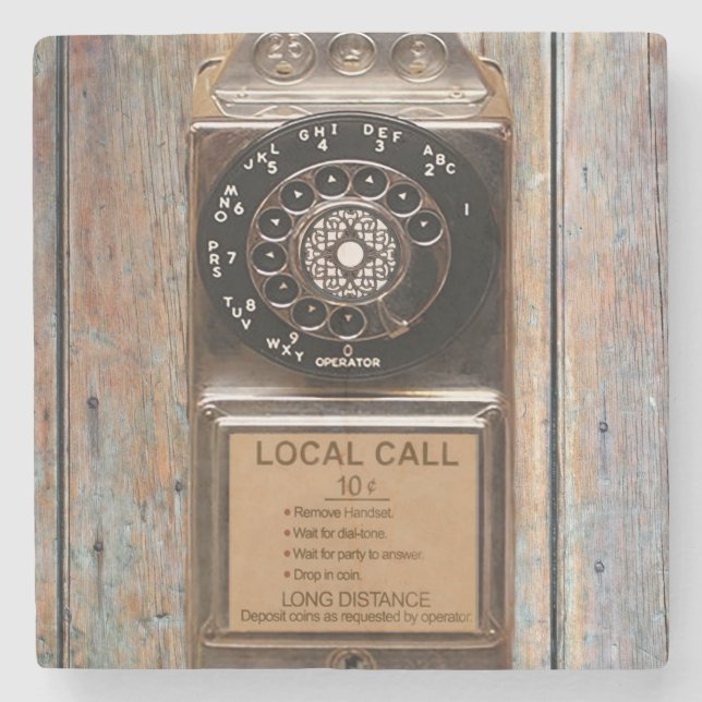 Roterande telefonantik betalar mobilt tåligt stenunderlägg (Framsidan)