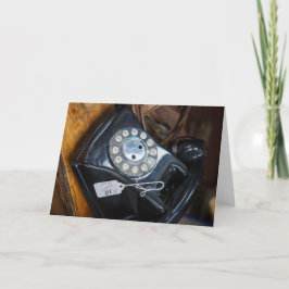 Roterande telefonnummer för vintage Black Kort