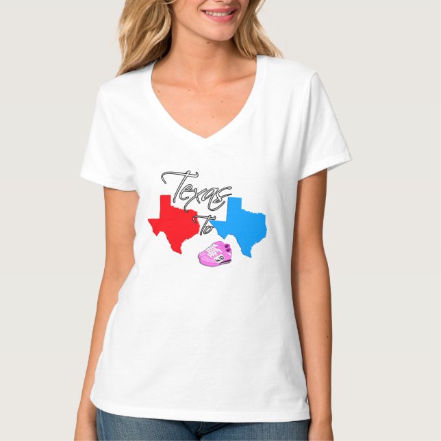Roterande Texas från rött som slösar statligt T-shirt (Framsida)