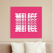 Roterande Text Minimalistisk Affisch – Rosa Utgåva