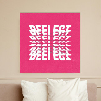 Roterande Text Minimalistisk Affisch – Rosa Utgåva Fototryck