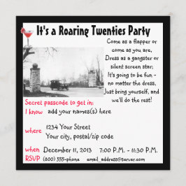 Roterande tjugoåringar Party Inbjudningar