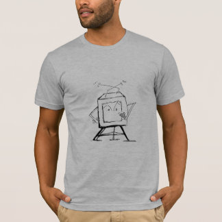 roterande tv sig själv av i gris tee shirt