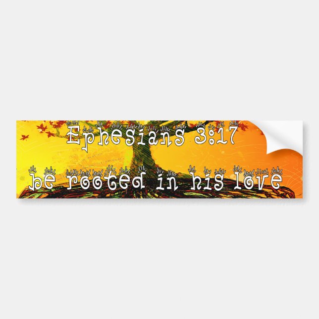 Roteras i hans Kärlek-efesier 3:17 Bildekal (Framsidan)