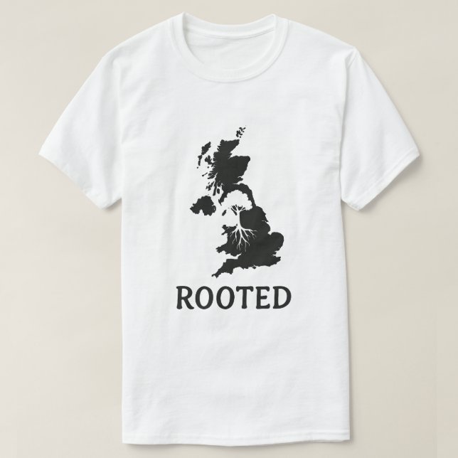 Roterat brittiskt Karta Träd Graphic T-Shirt (Design framsida)