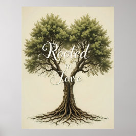 Roterat i Kärlek Träd Wall Art Poster