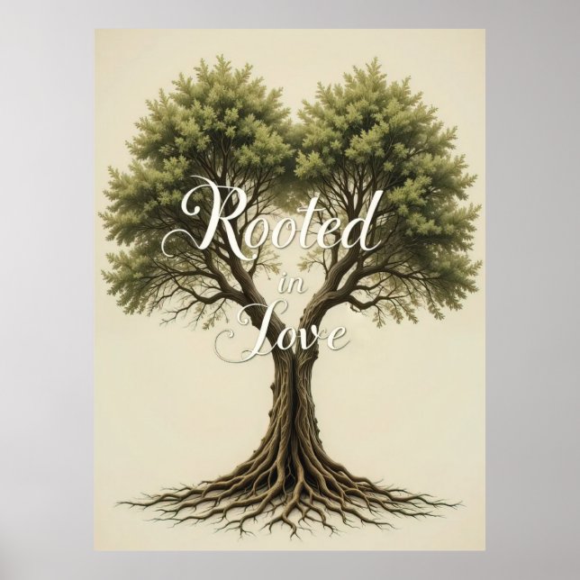Roterat i Kärlek Träd Wall Art Poster (Framsidan)