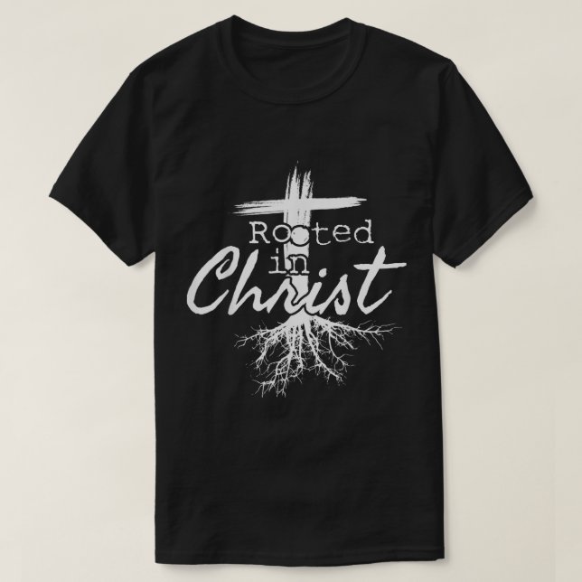 Roterat i Kristus Religiösa Christian Jesus T Shirt (Design framsida)