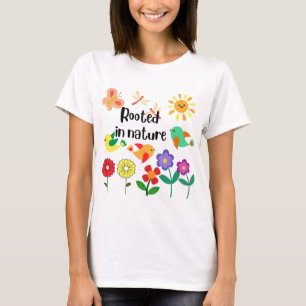 "Roterat i naturen" Miljöinspirerad grafik T Shirt