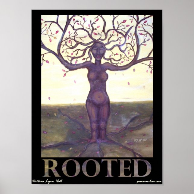 Roterat Träd Goddess Poster (Framsidan)