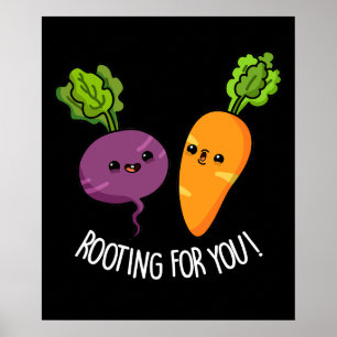 Rotering för din fantny Veggie Pun Mörk BG Poster
