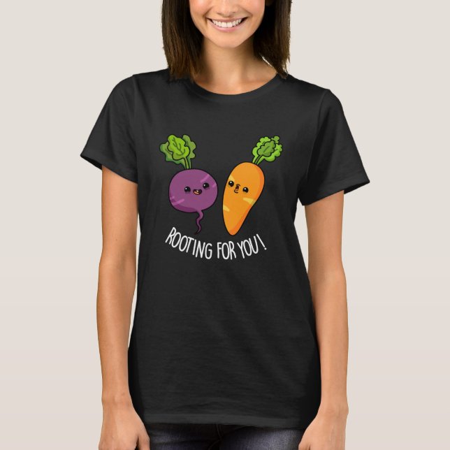 Rotering för din fantny Veggie Pun Mörk BG T Shirt (Framsida)
