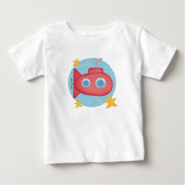 Rotes U-Boot mit Seesternen T Shirt