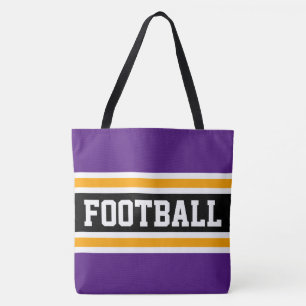 ROTFOTBOLL Rol Purple Svart Orange Ränder Tygkasse