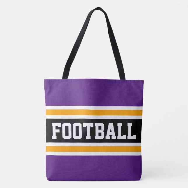 ROTFOTBOLL Rol Purple Svart Orange Ränder Tygkasse (Framsida)