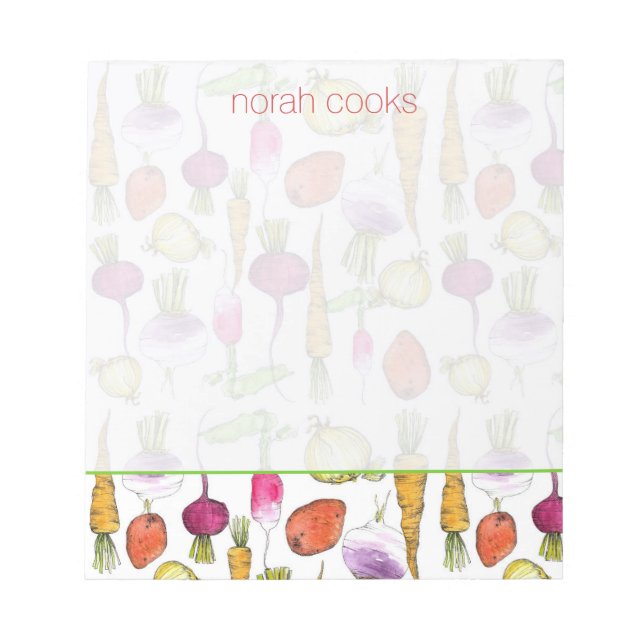 Rotgrönsaker Beets Carrots Turnip Art Anteckningsblock (Framsida)