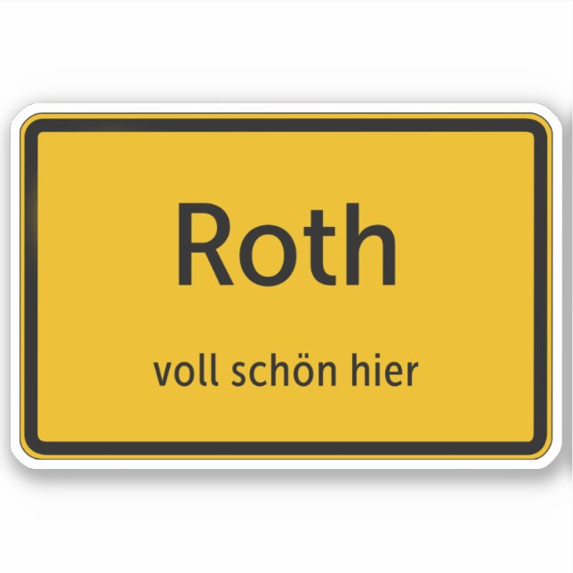 Roth Aufkleber Sticker Autoaufkleber Klistermärken (Framsida)