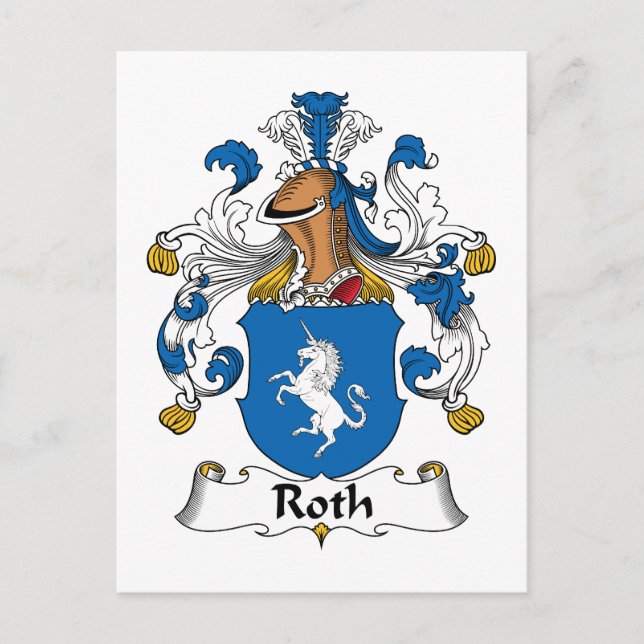 Roth Family Crest Vykort (Framsida)