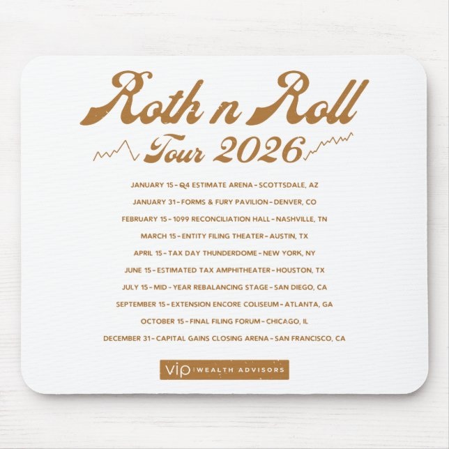 Roth n Roll World Concert Tour Mouse Pad Musmatta (Framsidan)