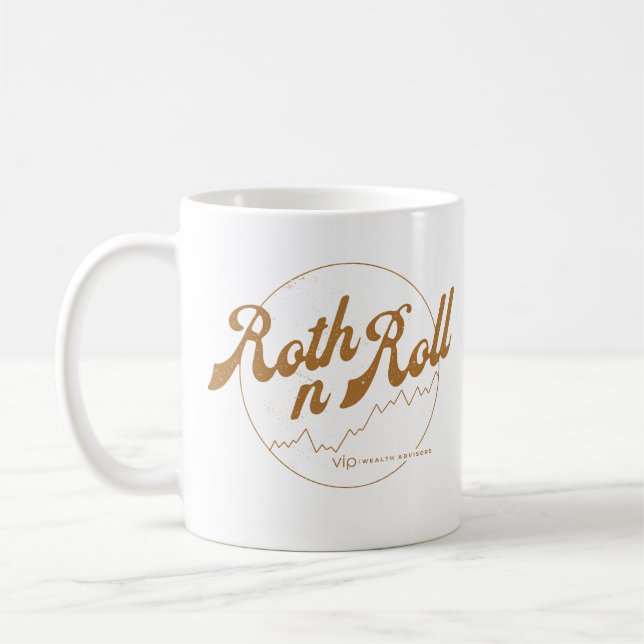 Roth n Roll World Tour Kaffemugge – Finanshumor Kaffemugg (Vänster)