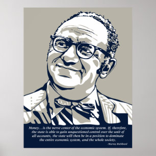Rothbard pengarcitationstecken poster