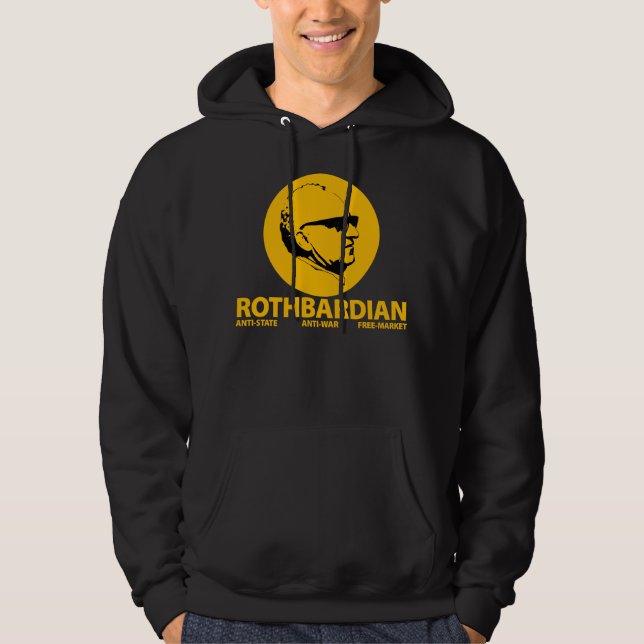 Rothbardian skjorta sweatshirt med luva (Framsida)
