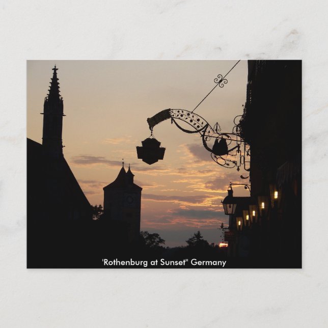 Rothenburg-kort Vykort (Framsida)