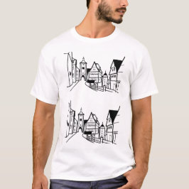"Rothenburg ob der Tauber, Bayern" | Minimalistisk T Shirt