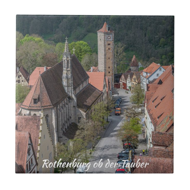 Rothenburg ob der tauber old town ovanifrån kakelplatta (Framsidan)