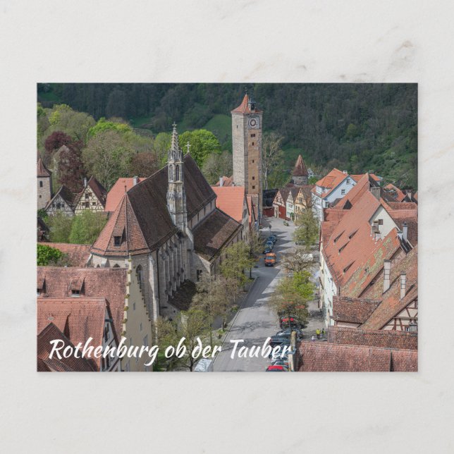 Rothenburg ob der tauber old town ovanifrån vykort (Framsida)
