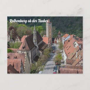 Rothenburg ob der tauber old town ovanifrån vykort
