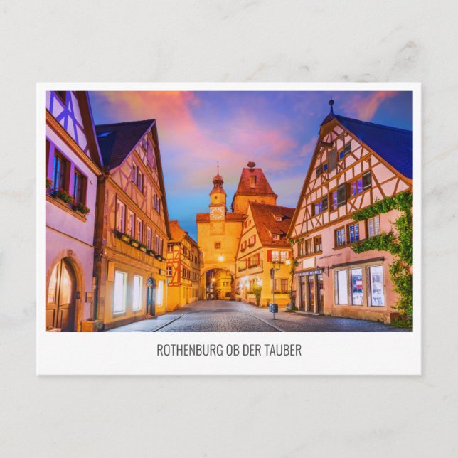 Rothenburg ob der Tauber resekort Helgdag Postkort Helg Vykort (Framsida)