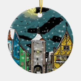 Rothenburg ob der Tauber Tyskland jul Julgransprydnad Keramik