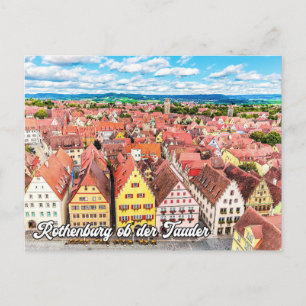 Rothenburg ob der Tauber, Tyskland Vykort