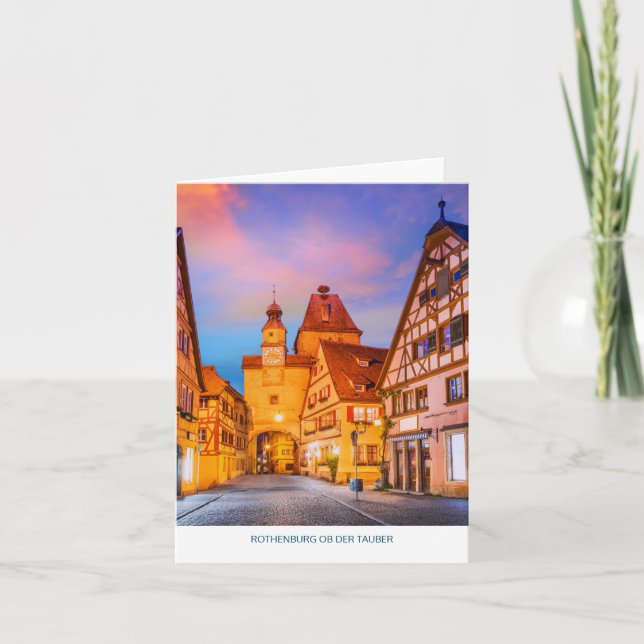 Rothenburg ob der Tauber vikt Helgdag Card Helgkort (Framsida)