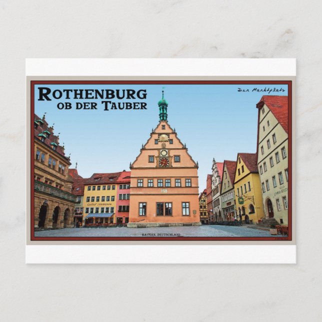 Rothenburg od Tauber - der Marktplatz Vykort (Framsida)