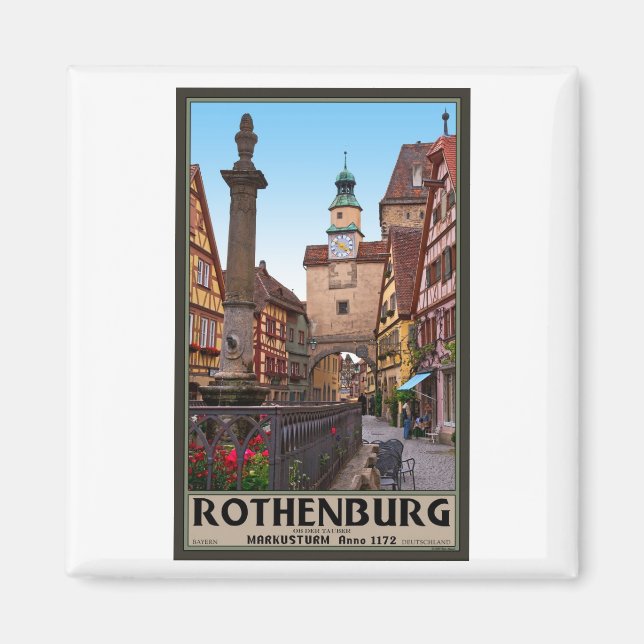 Rothenburg od Tauber - Markusturm Magnet (Framsidan)